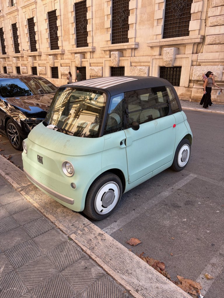 Mint-green car in Bari
