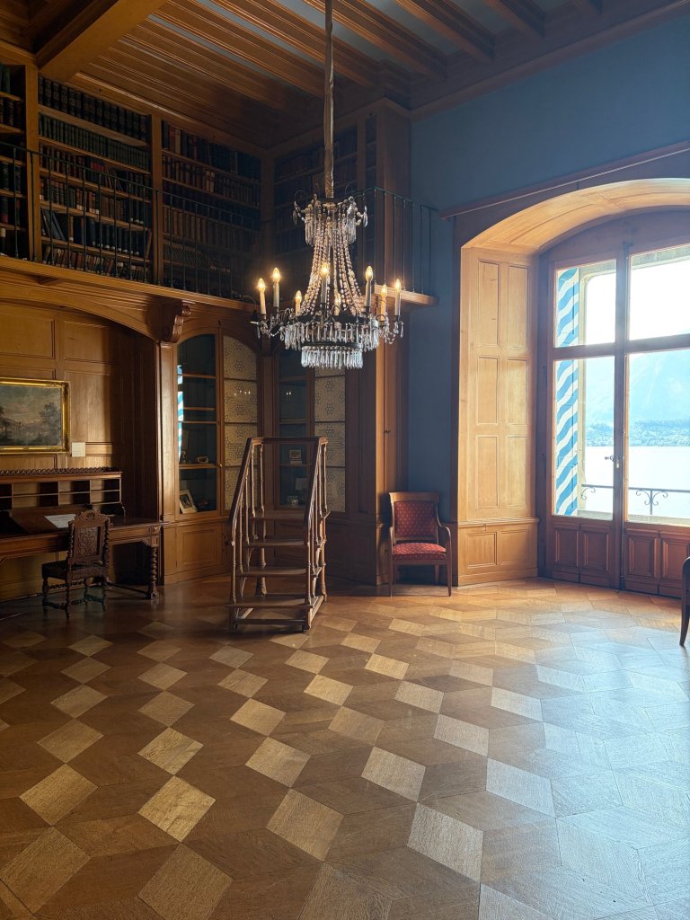 Library inside Oberhofen Castle