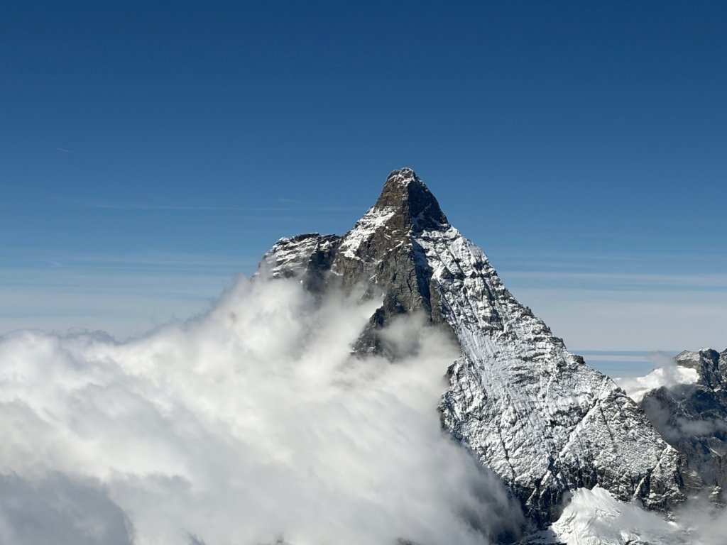 Matterhorn peaking through the clouds