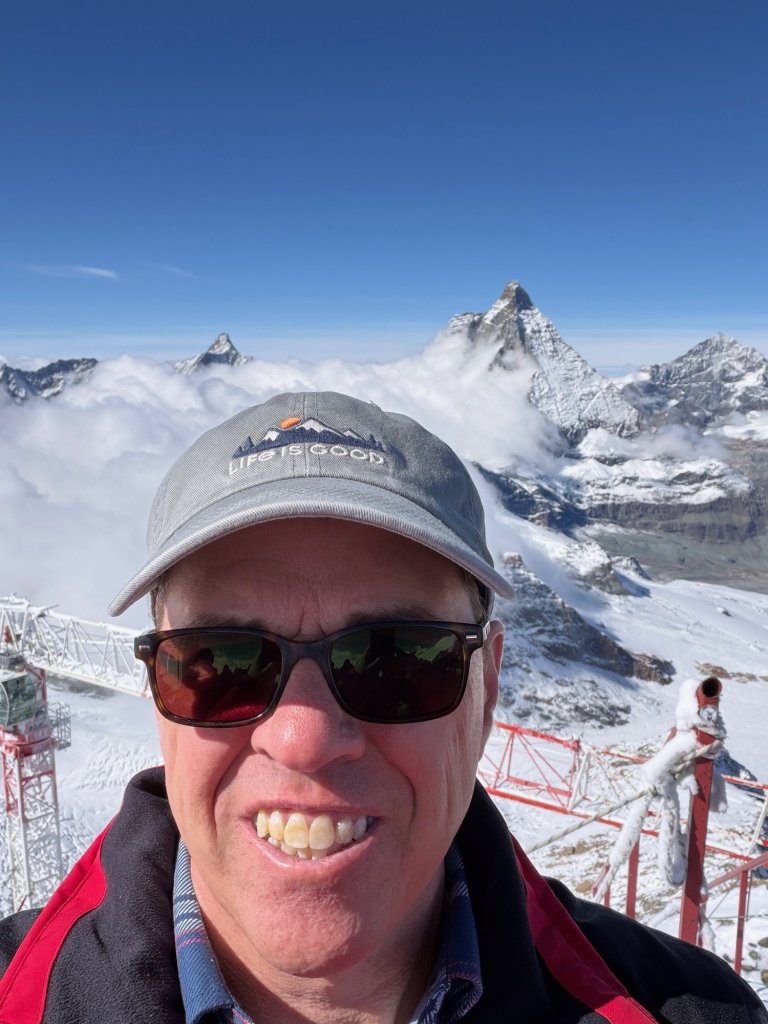 Selfie at the mountain viewpoint