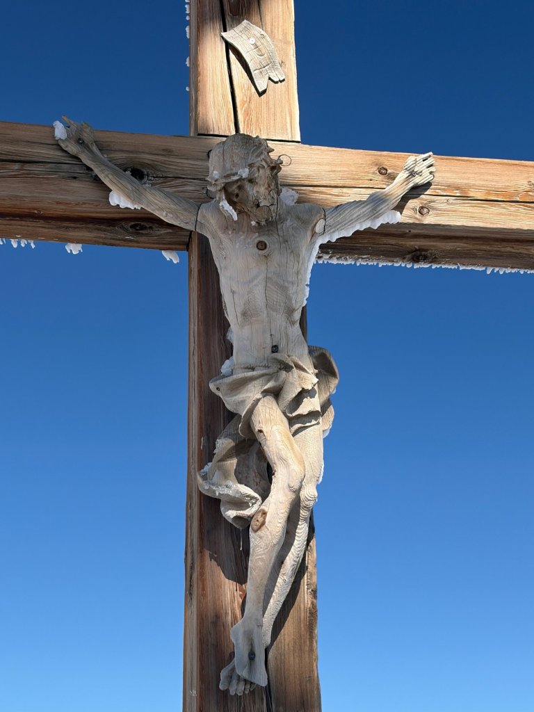 Carved wooden crucifix